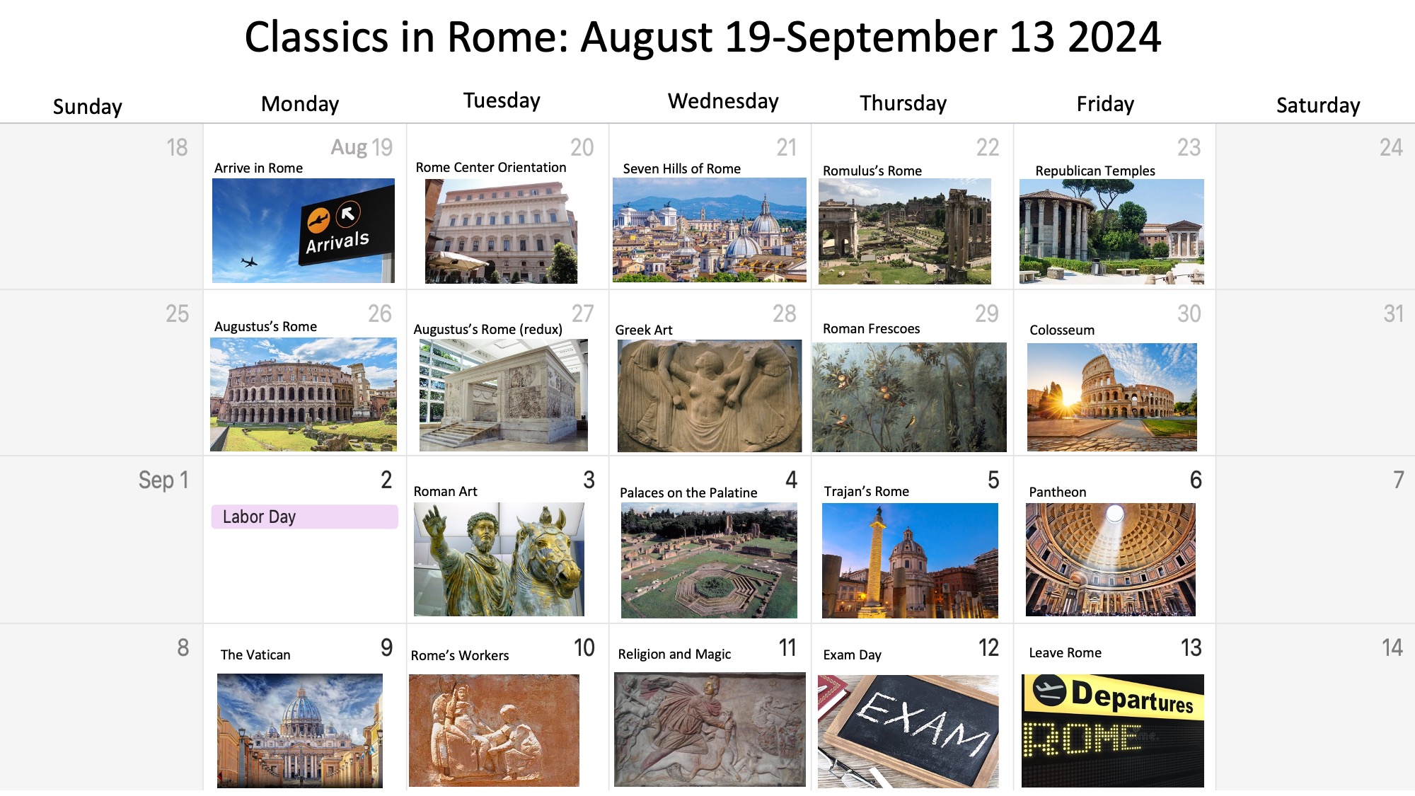2024 Classics in Rome Schedule