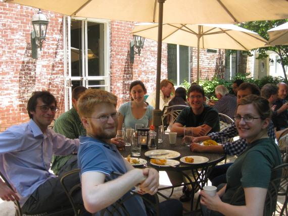 Devin Gleeson, Edward Nolan, and Molly Ostheller at lunch at the CHS