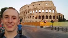 Alex at the Colosseum in Rome