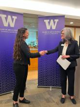 Two people shaking hands