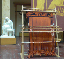 Recreation of ancient Greek weaving loom