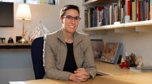 Sarah Levin-Richardson at her desk