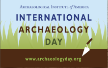 Logo for International Archaeology Day, hosted by the Archaeological Institute of America