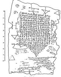 Drawing of curse tablet ML 3 (4th/5th c. CE) from Caesarea