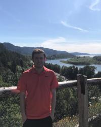 Guy at Multnomah Falls near Portland, Oregon.