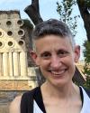 Deborah Kamen in front of the Tomb of Eursacyes