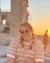 Anna sitting in front of the Parthenon