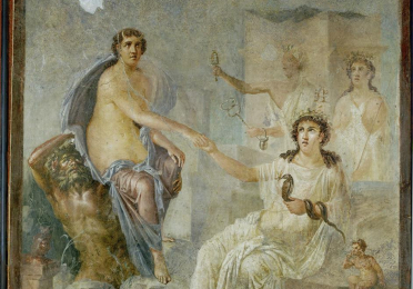 Isis receives Io (Pompeian wall painting)