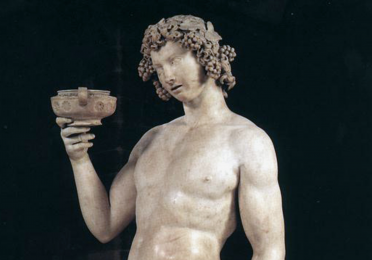 Statue of Dionysus holding a cup