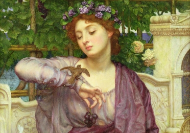 Lesbia and Her Sparrow - paining by Sir Edward John Poynter