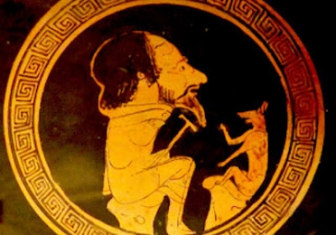 Aesop and fox kylix at the Vatican
