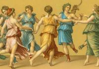 Dance of the Muses - painting by Giulio Romano