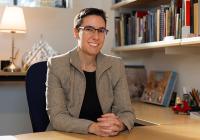 Sarah Levin-Richardson at her desk