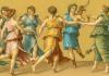 Dance of the Muses - painting by Giulio Romano